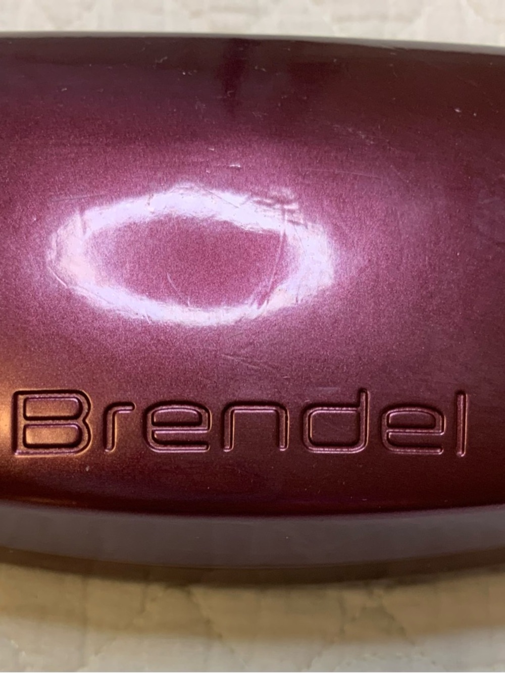 Brendel Women's Metallic Plum Eyeglass Case